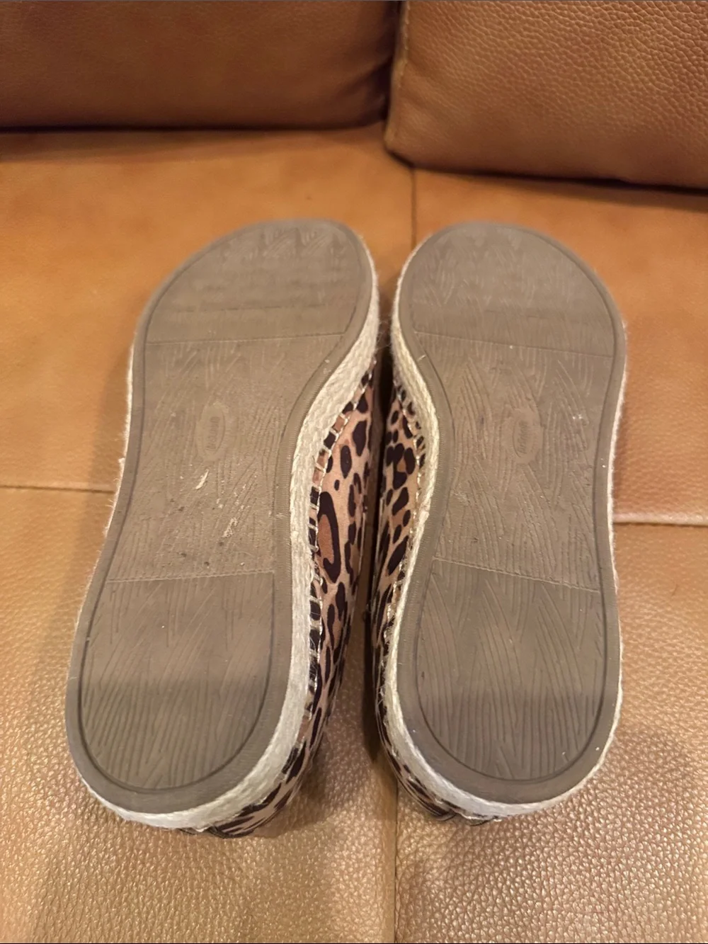 Dr. Scholl's Leopard Espadrille Slip-Ons - Tan & Brown
